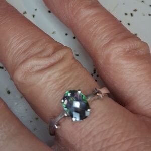 Mystic Topaz And Sterling Silver Ring